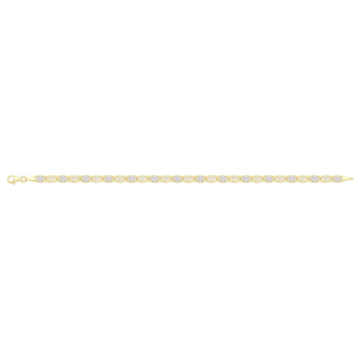 Solid gold mariner bracelet, 9.10 g — shown square on a plain background.