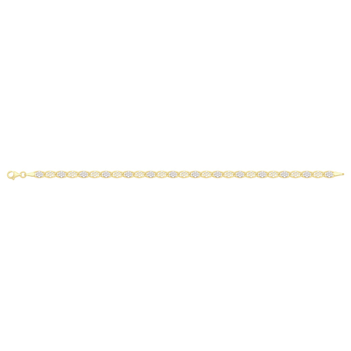 Solid gold mariner bracelet, 9.10 g — shown square on a plain background.