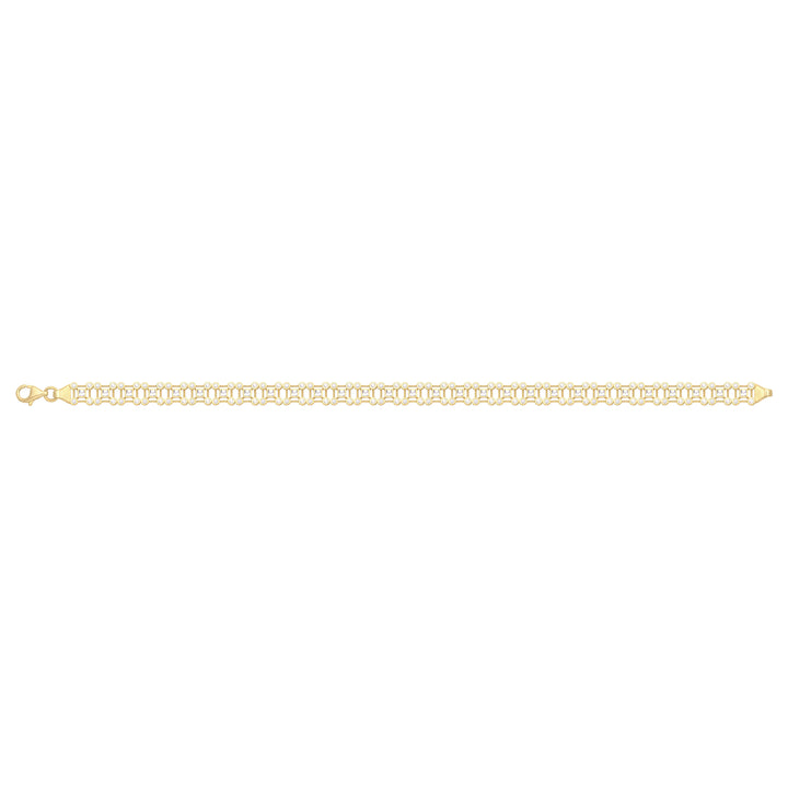 Solid gold fancy link bracelet, 7.80 g — shown square on a plain background.