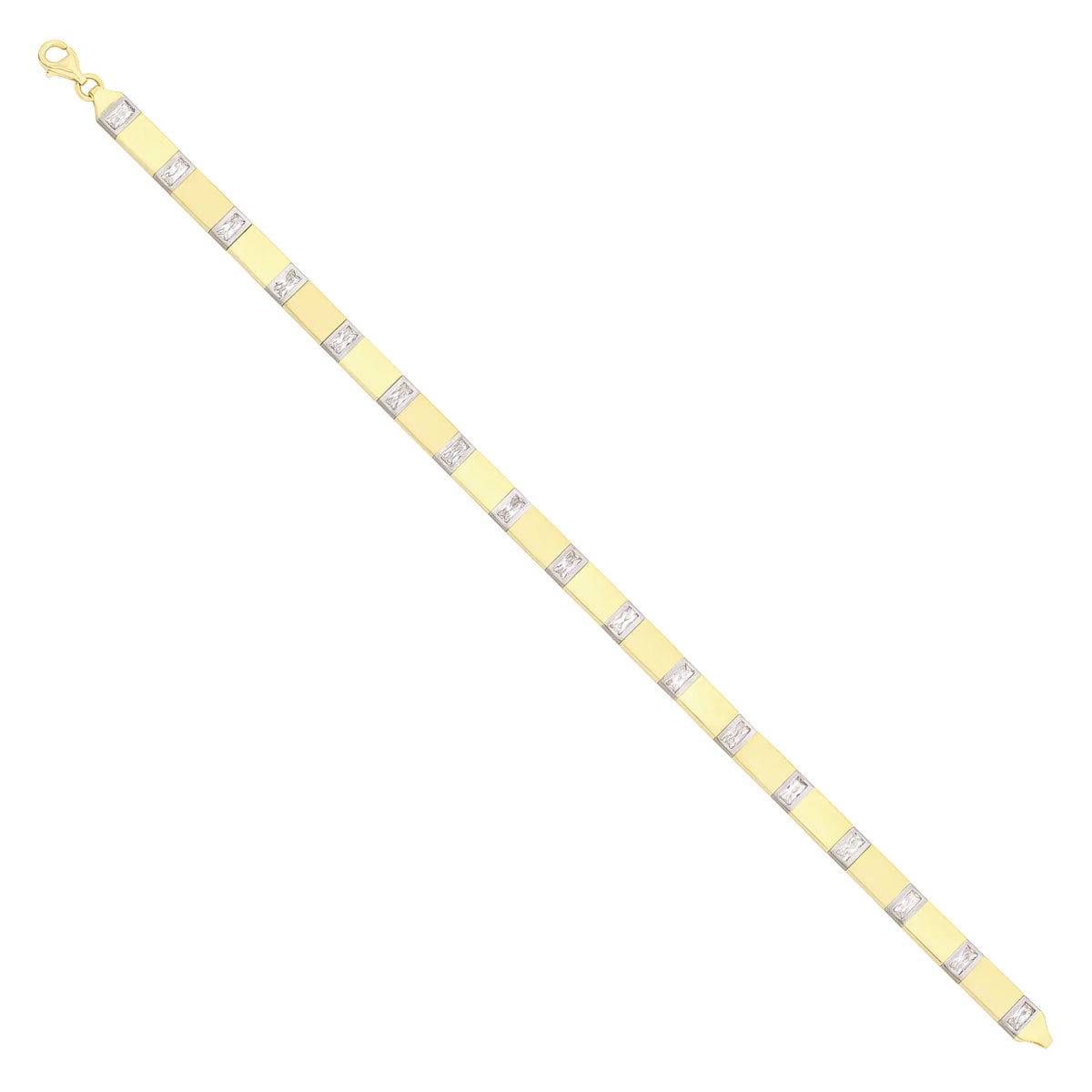 Solid gold id bracelet, 11.35 g — shown at an angle across the frame.