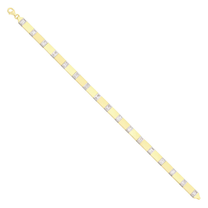 Solid gold id bracelet, 11.35 g — shown at an angle across the frame.