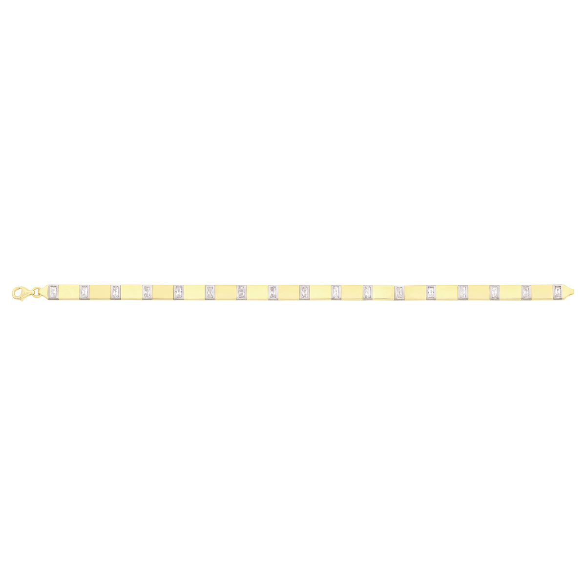Solid gold id bracelet, 11.35 g — shown square on a plain background.