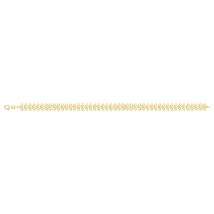 Solid gold herringbone bracelet, 11.00 g — shown square on a plain background.