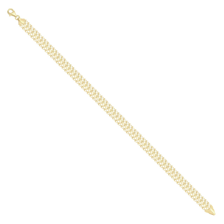 Solid gold herringbone bracelet, 10.80 g — shown at an angle across the frame.