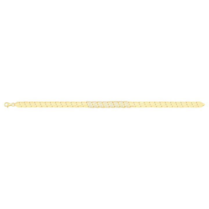 Solid gold braided bracelet, 11.45 g — shown square on a plain background.
