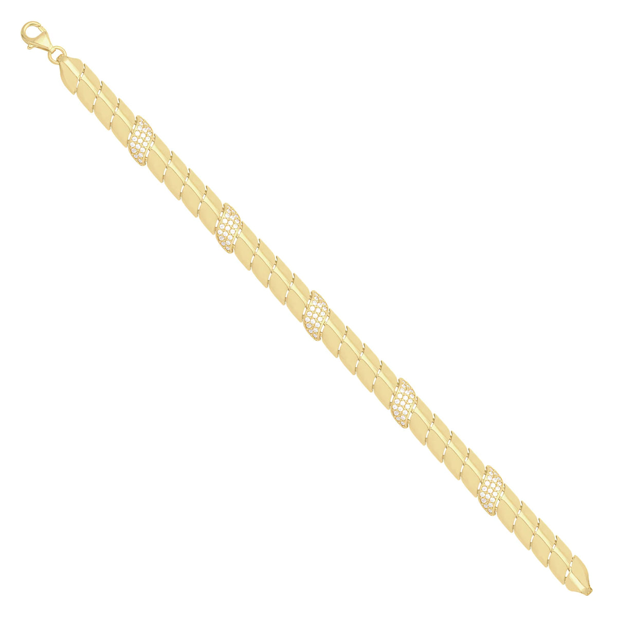 Solid gold braided bracelet, 10.00 g — shown at an angle across the frame.
