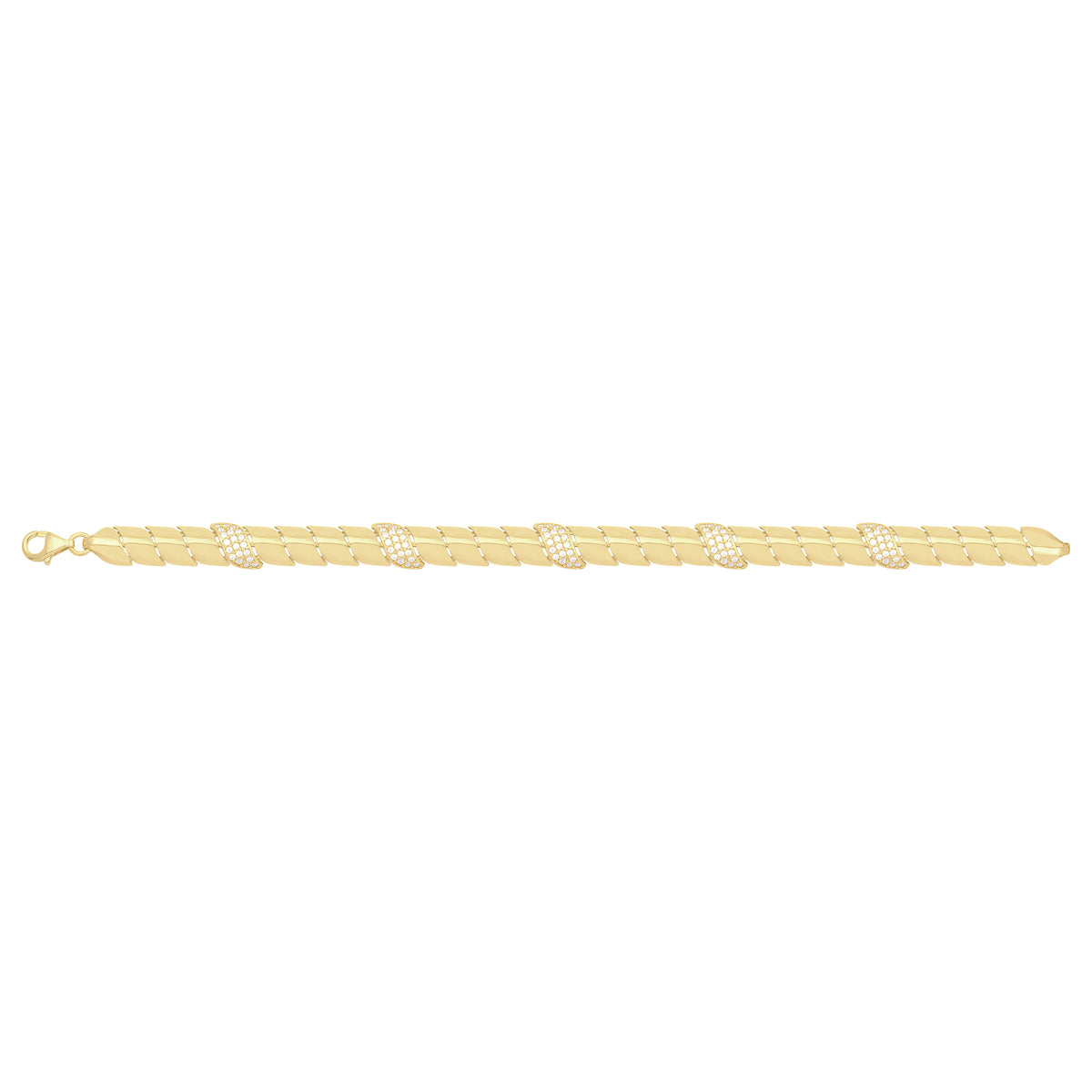 Solid gold braided bracelet, 10.00 g — shown square on a plain background.