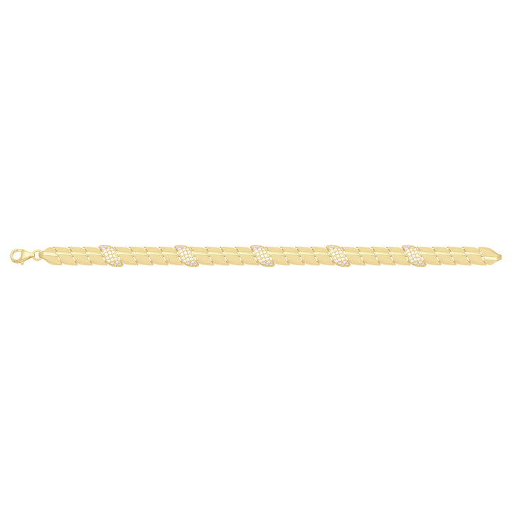 Solid gold braided bracelet, 10.00 g — shown square on a plain background.