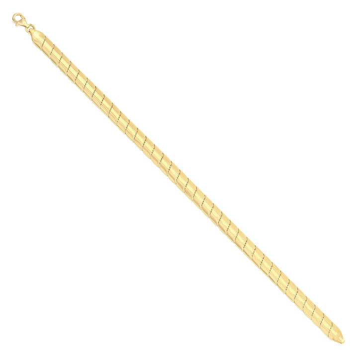 Solid gold braided bracelet, 10.10 g — shown at an angle across the frame.