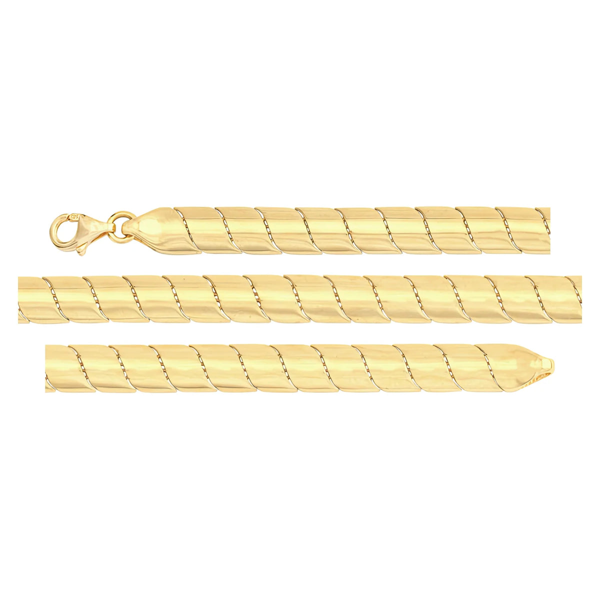 Solid gold braided bracelet, 10.10 g — shown in three rows across the frame.