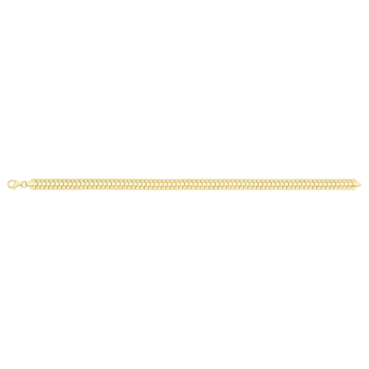 Solid gold honeycomb bracelet, 6.00 g — shown square on a plain background.