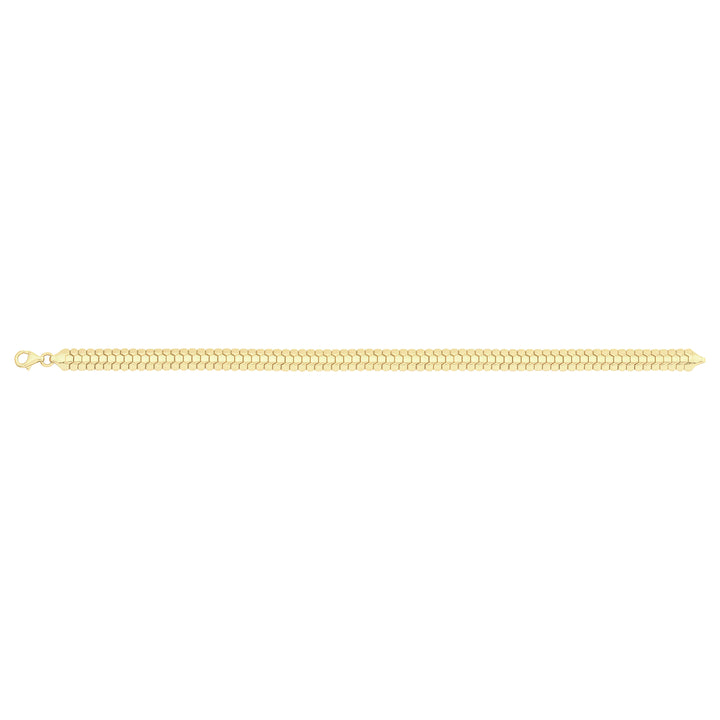 Solid gold honeycomb bracelet, 6.00 g — shown square on a plain background.
