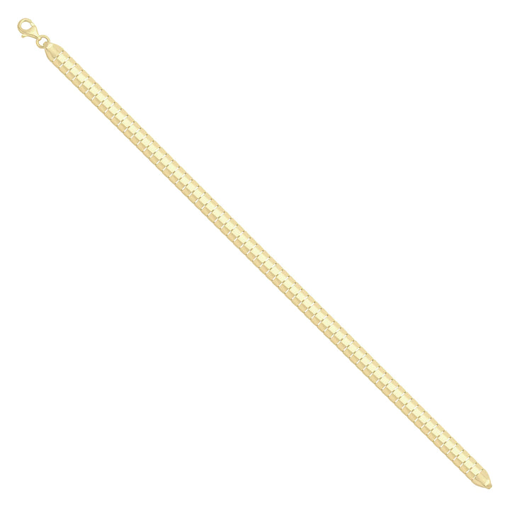 Solid gold bar link bracelet, 7.70 g — shown at an angle across the frame.