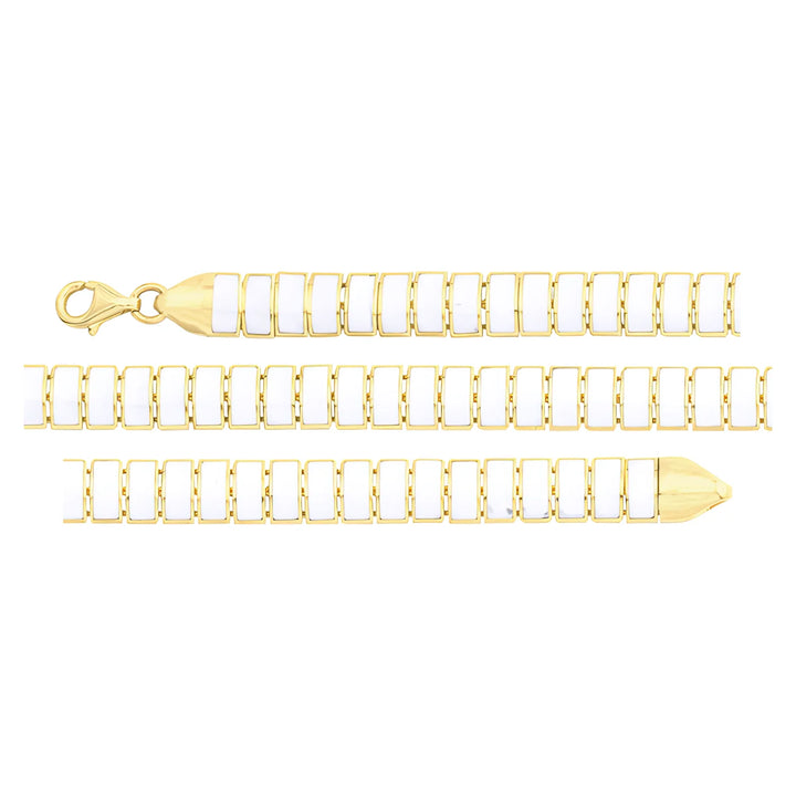 Solid gold id bracelet, 8.40 g — shown in three rows across the frame.
