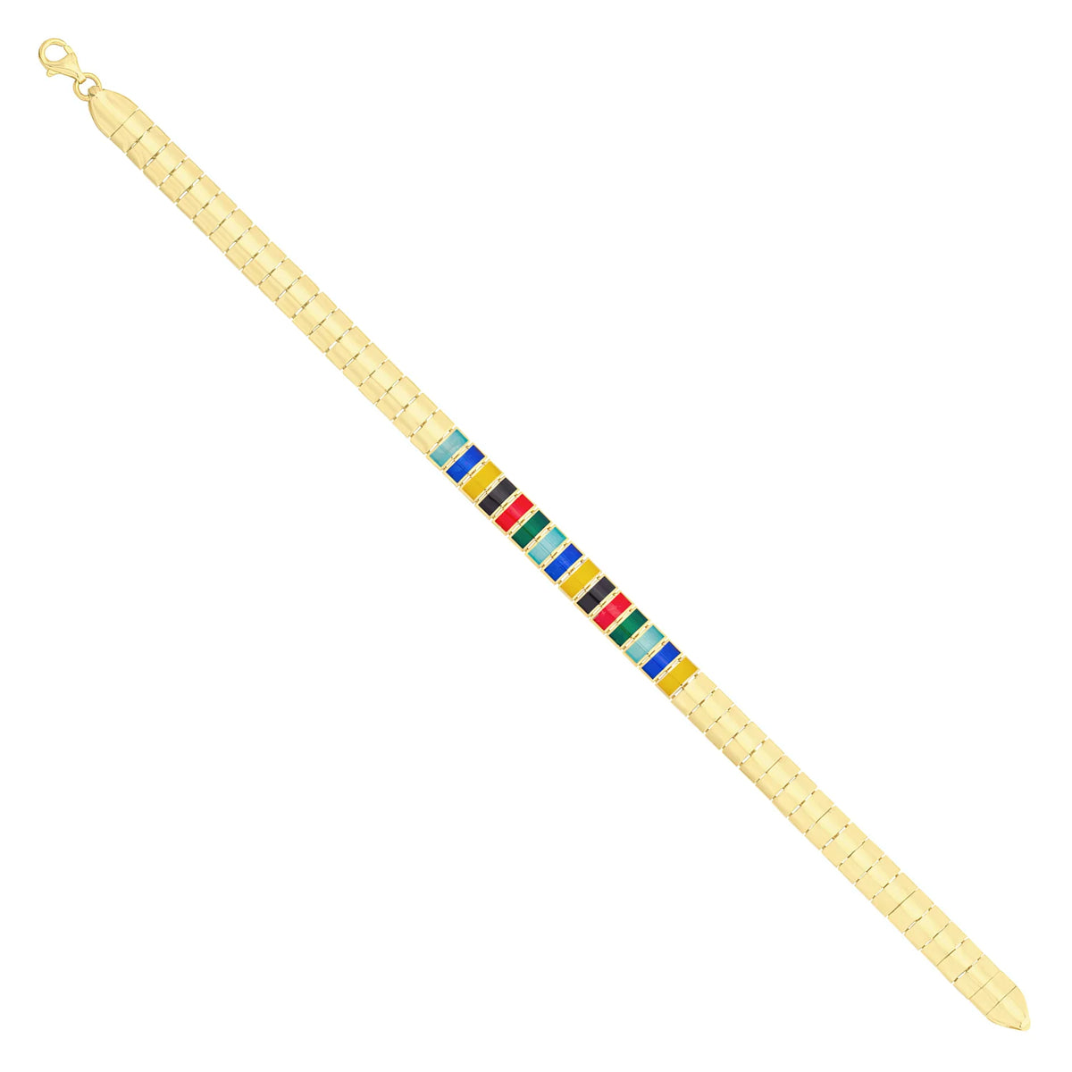 Solid gold id bracelet, 10.95 g — shown at an angle across the frame.