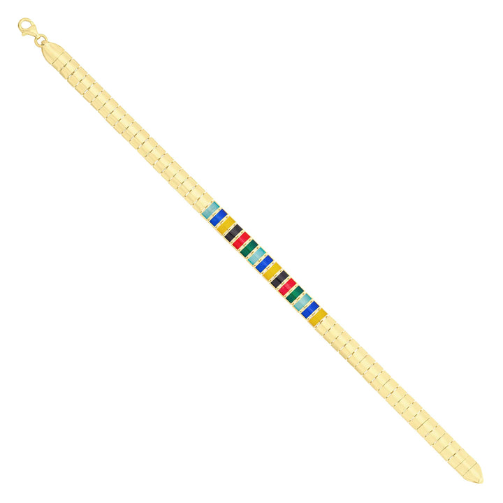Solid gold id bracelet, 10.95 g — shown at an angle across the frame.