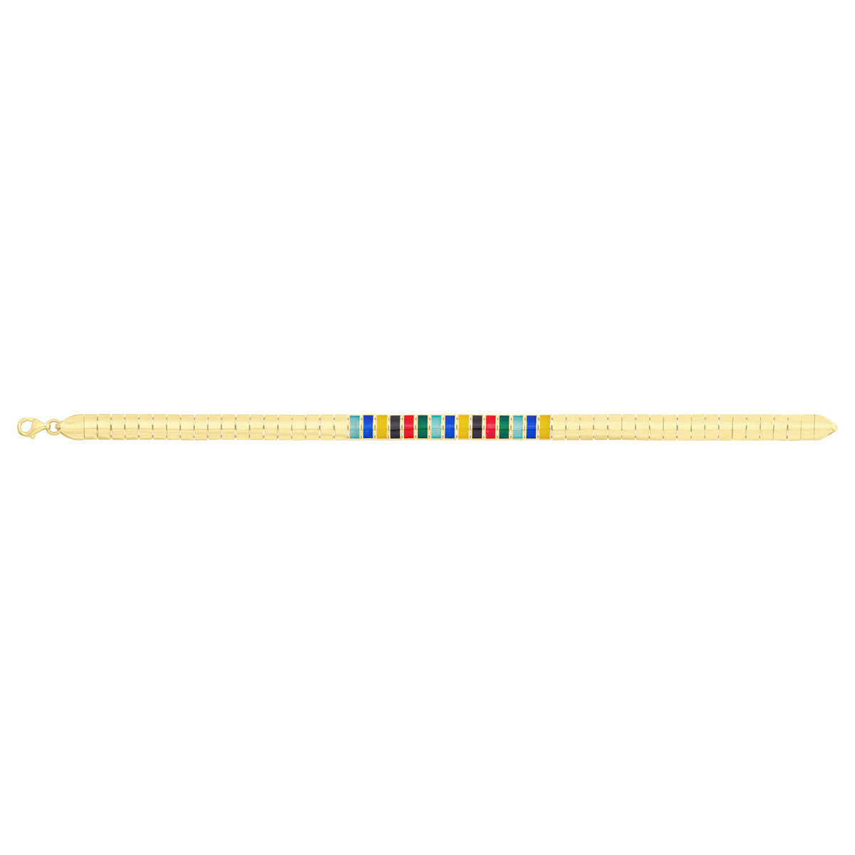 Solid gold id bracelet, 10.95 g — shown square on a plain background.