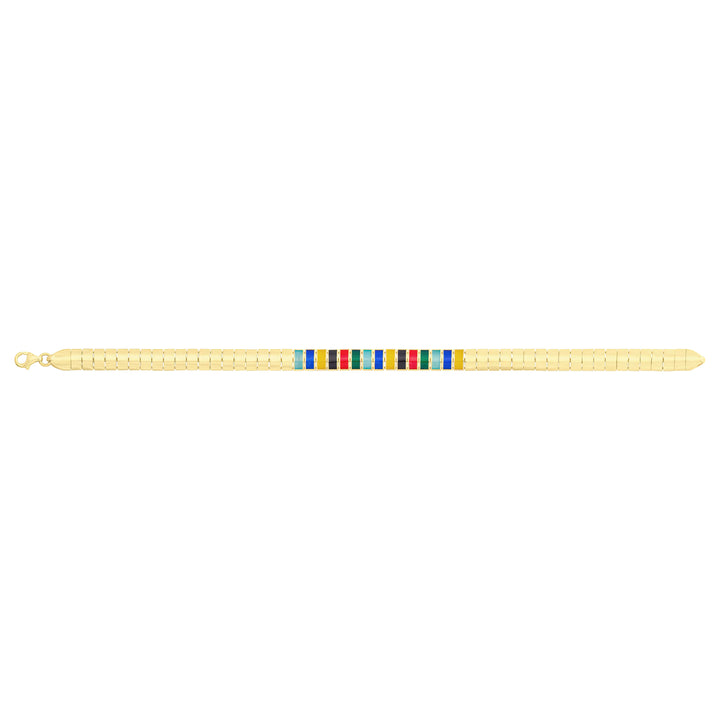 Solid gold id bracelet, 10.95 g — shown square on a plain background.
