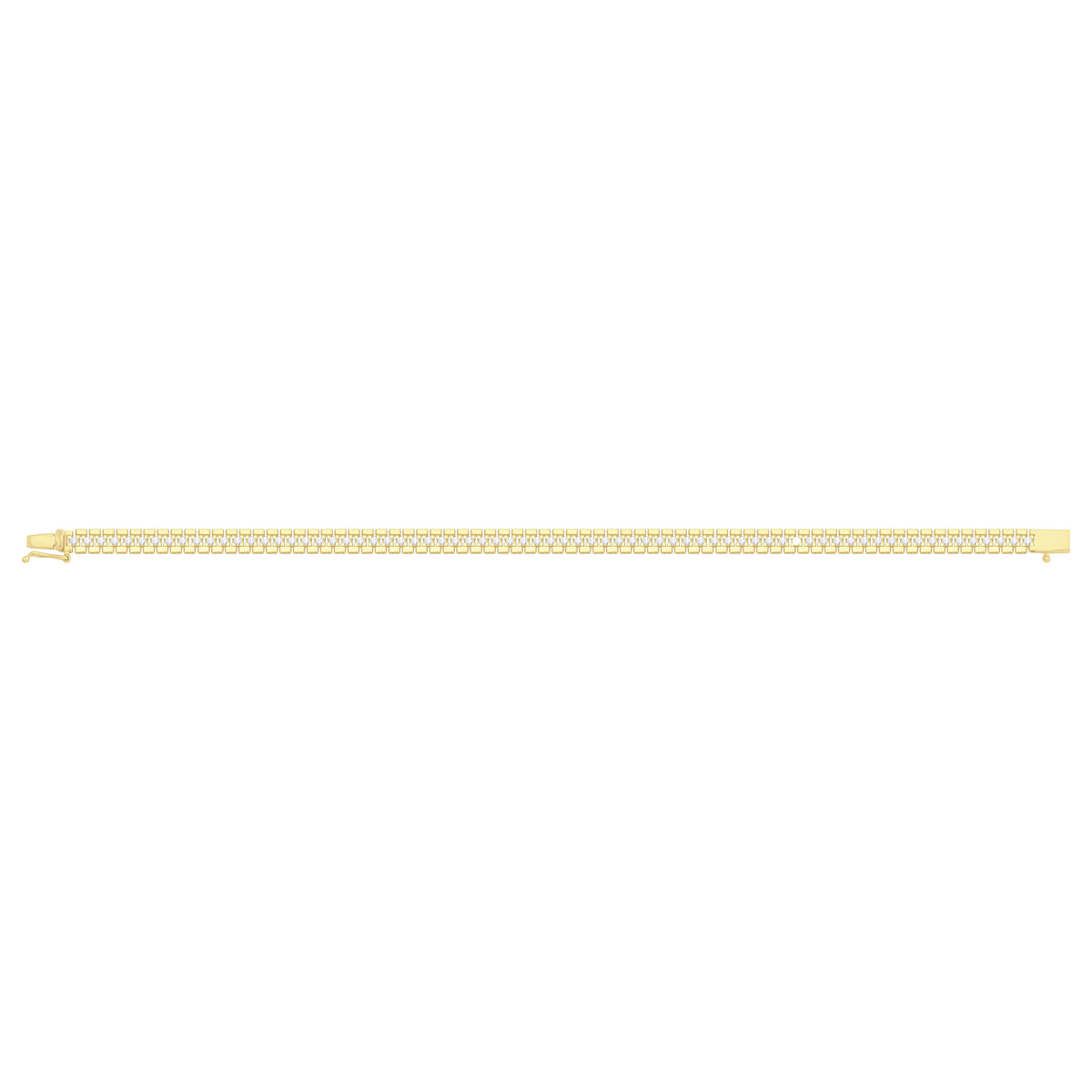 Solid gold brick link bracelet, 8.95 g — shown square on a plain background.