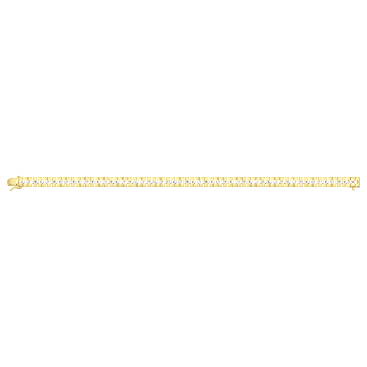 Solid gold bar link bracelet, 9.70 g — shown square on a plain background.