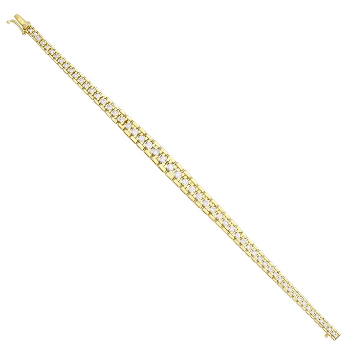 Solid gold bar link bracelet, 13.35 g — shown at an angle across the frame.