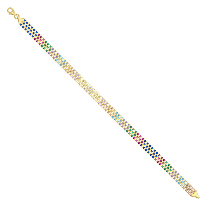 Solid gold bar link bracelet, 9.20 g — shown at an angle across the frame.