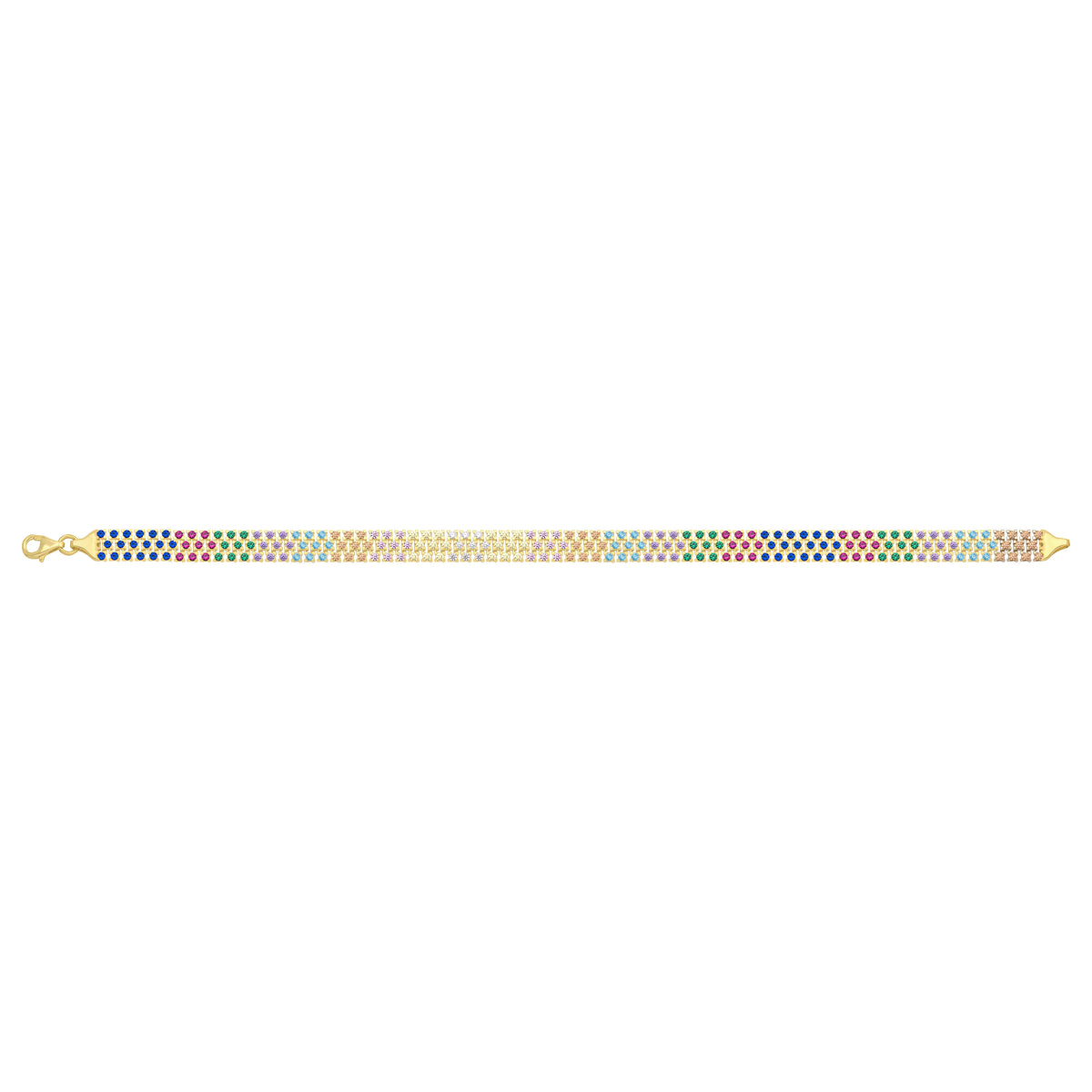 Solid gold bar link bracelet, 9.20 g — shown square on a plain background.