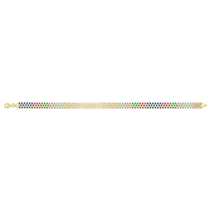 Solid gold bar link bracelet, 9.20 g — shown square on a plain background.