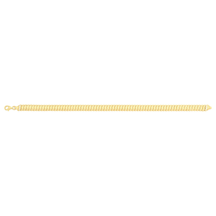 Solid gold braided bracelet, 7.15 g — shown square on a plain background.