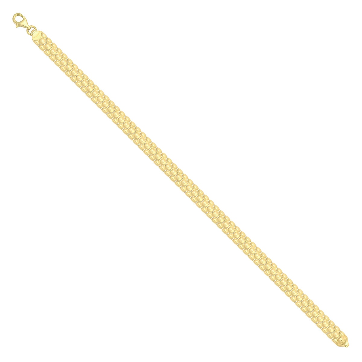 Solid gold bar link bracelet, 7.50 g — shown at an angle across the frame.