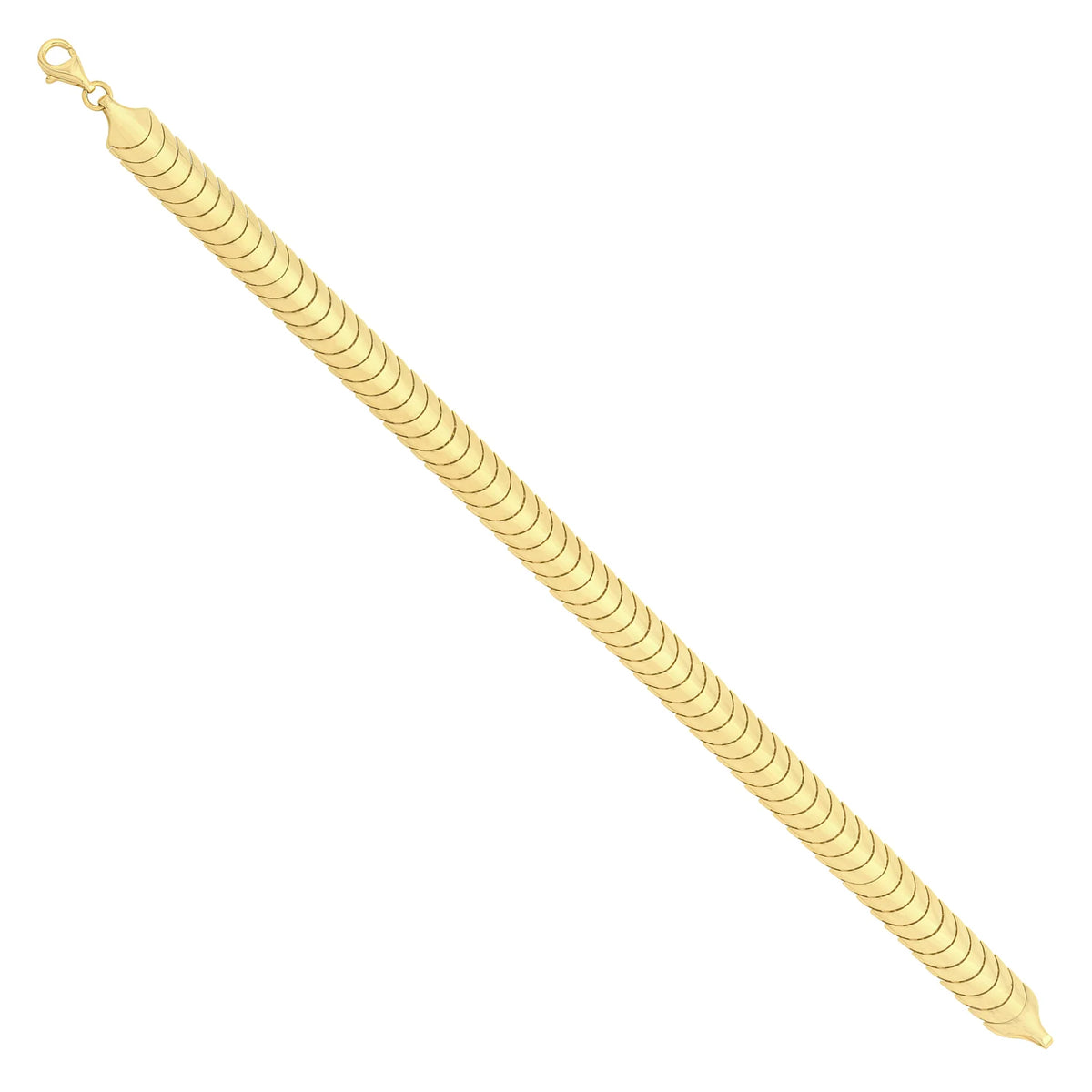 Solid gold braided bracelet, 10.40 g — shown at an angle across the frame.