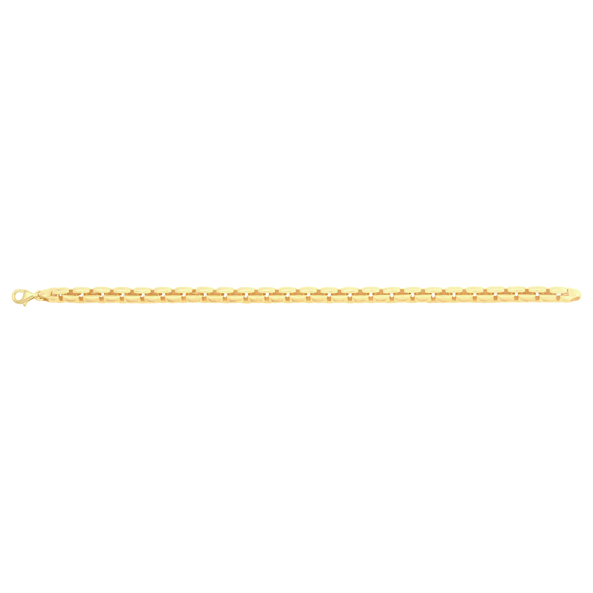 Solid gold bar link bracelet, 8.90 g — shown square on a plain background.