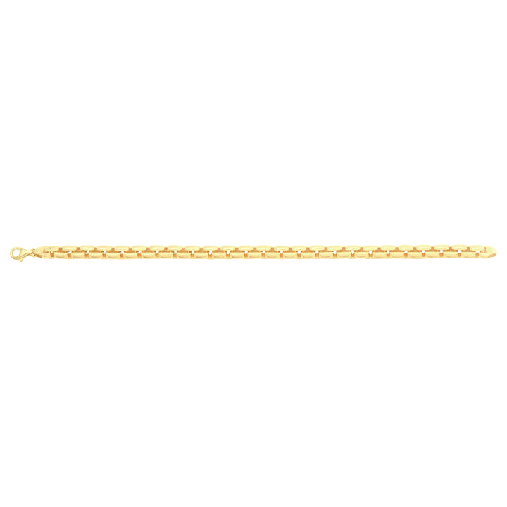 Solid gold bar link bracelet, 8.90 g — shown square on a plain background.
