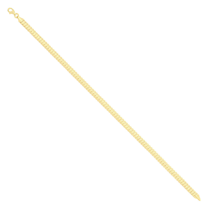 Solid gold braided bracelet, 5.60 g — shown at an angle across the frame.