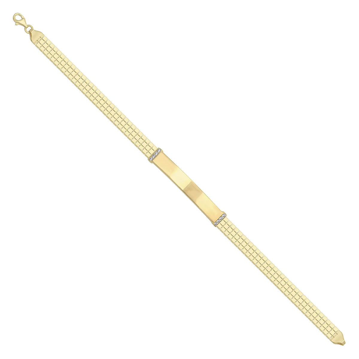 Solid gold id bracelet, 6.25 g — shown at an angle across the frame.