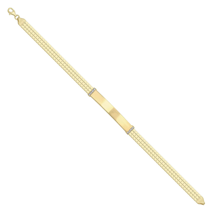 Solid gold id bracelet, 6.25 g — shown at an angle across the frame.