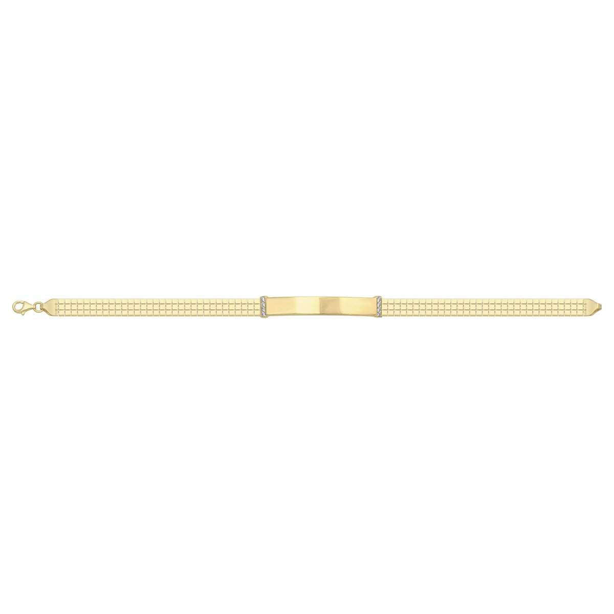 Solid gold id bracelet, 6.25 g — shown square on a plain background.