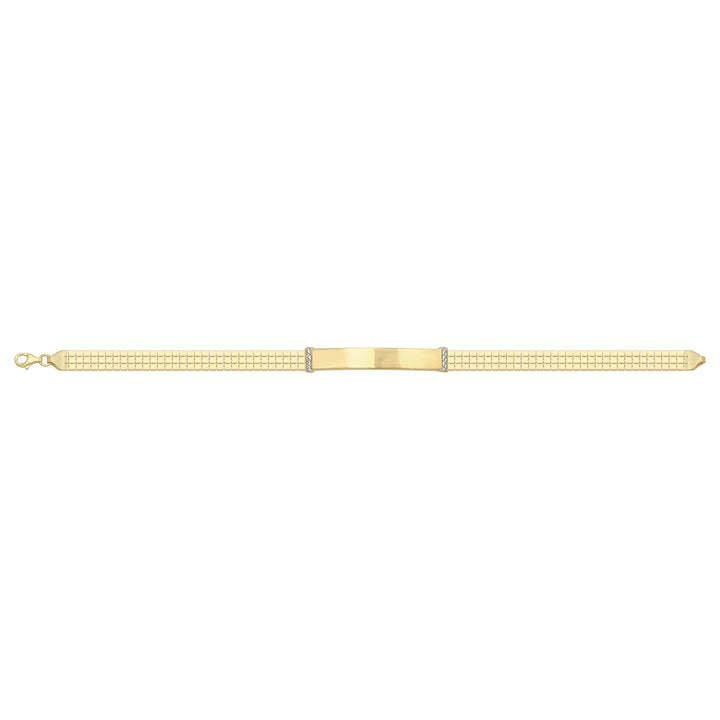 Solid gold id bracelet, 6.25 g — shown square on a plain background.