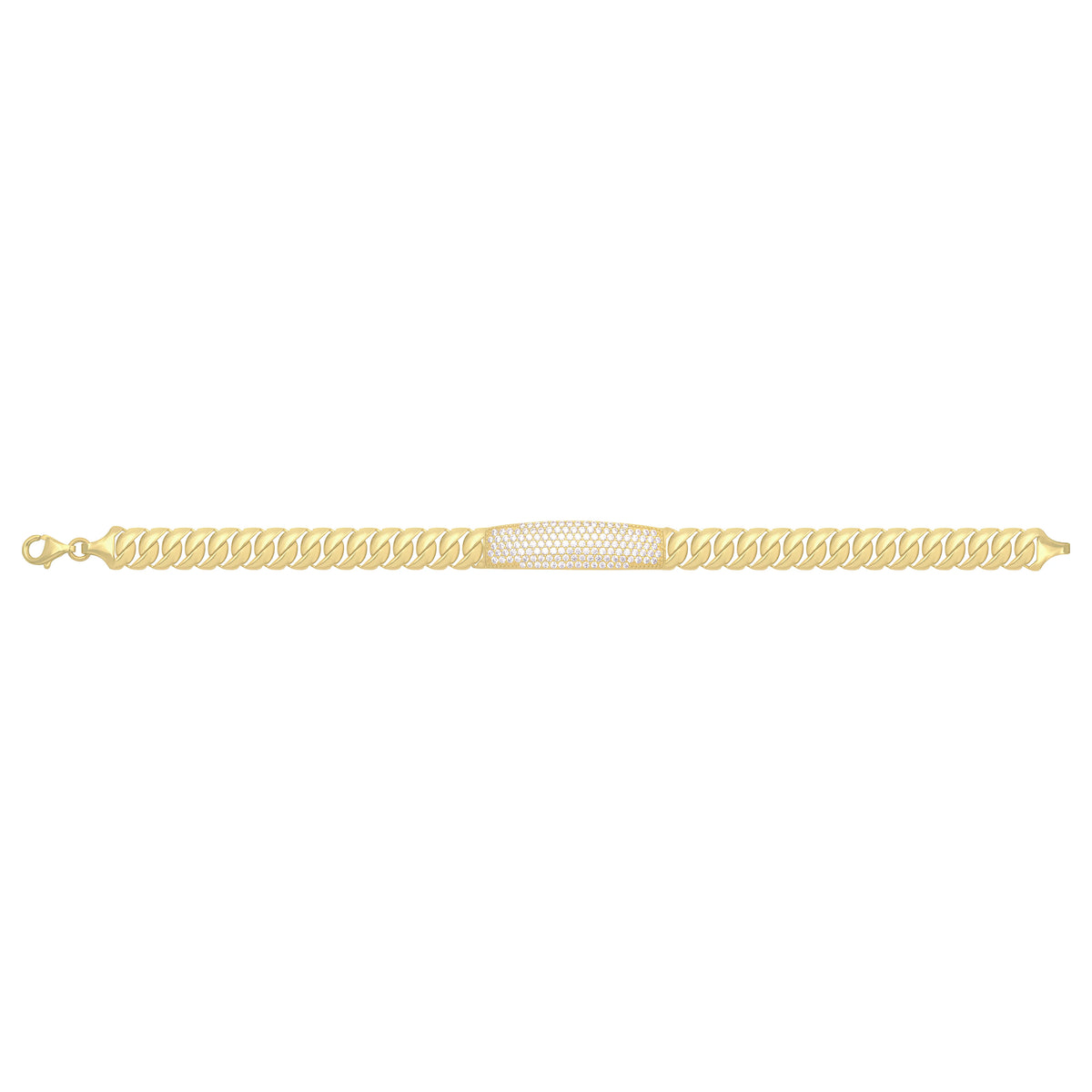 Solid gold id bracelet, 11.85 g — shown square on a plain background.