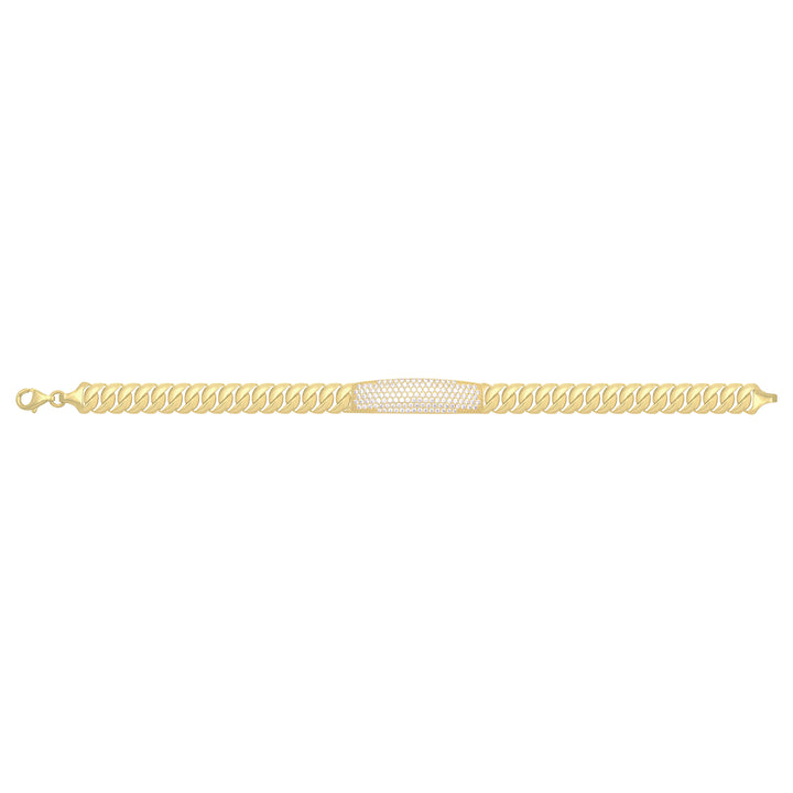 Solid gold id bracelet, 11.85 g — shown square on a plain background.
