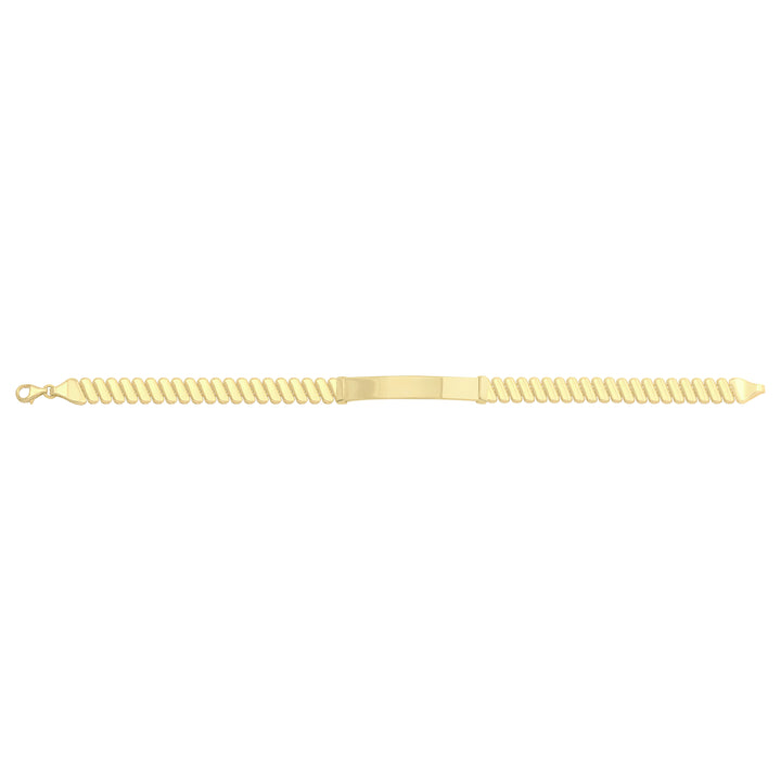 Solid gold id bracelet, 7.95 g — shown square on a plain background.