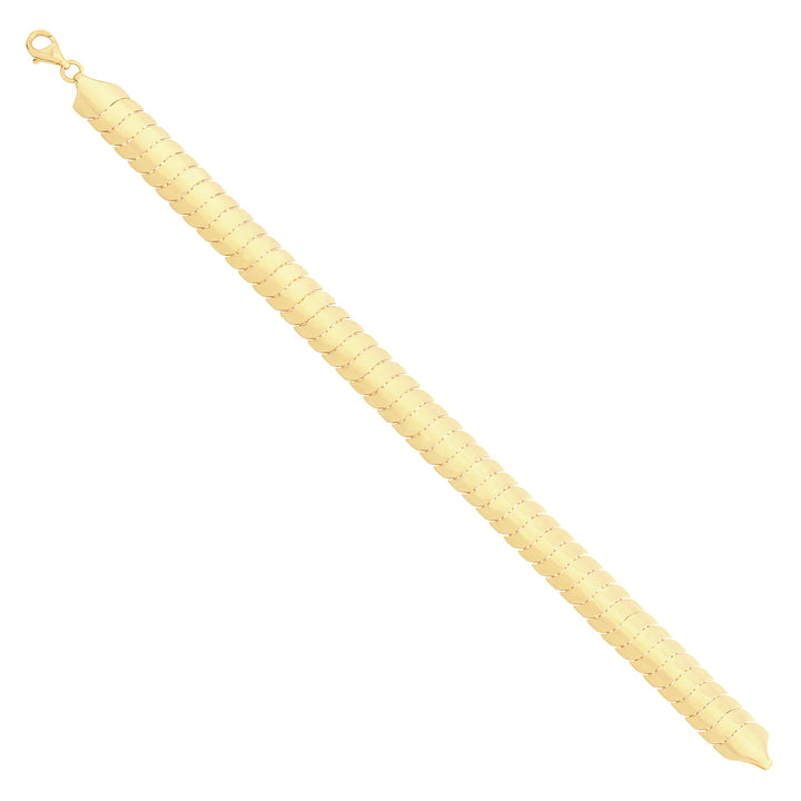 Solid gold braided bracelet, 9.70 g — shown at an angle across the frame.