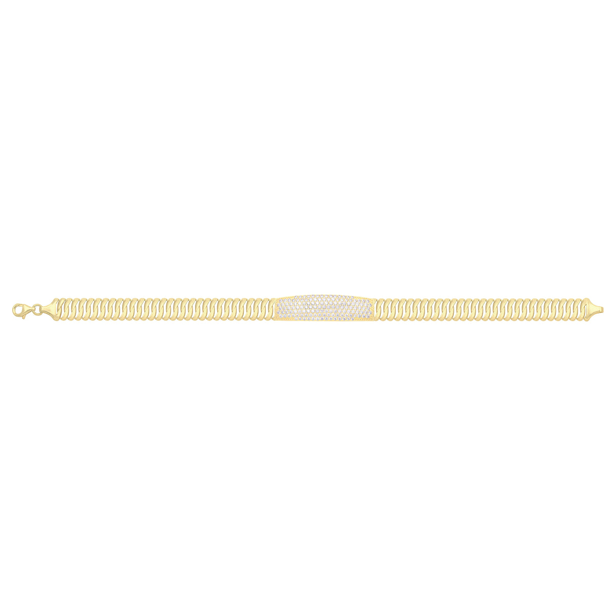 Solid gold id bracelet, 11.25 g — shown square on a plain background.
