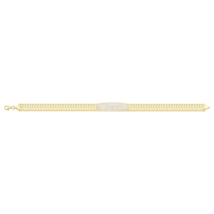 Solid gold id bracelet, 11.25 g — shown square on a plain background.