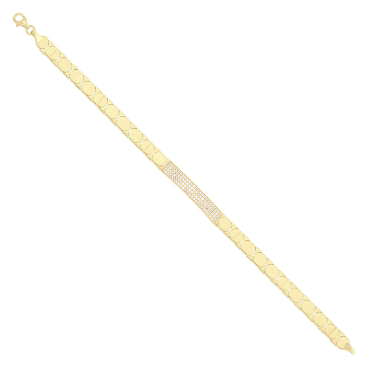 Solid gold id bracelet, 8.00 g — shown at an angle across the frame.