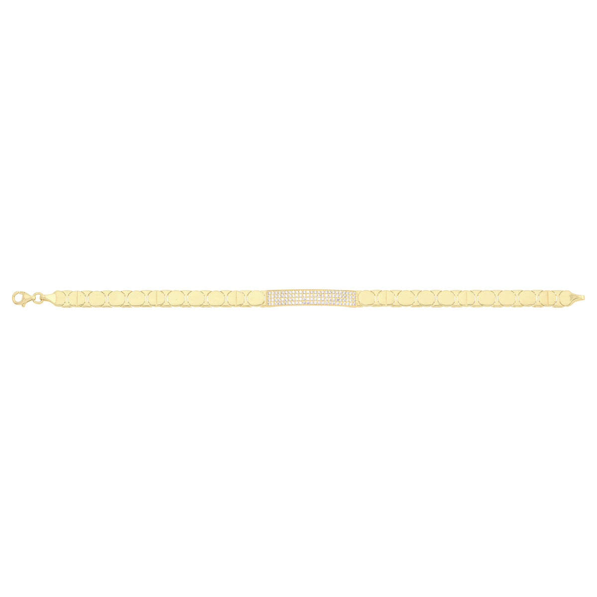 Solid gold id bracelet, 8.00 g — shown square on a plain background.