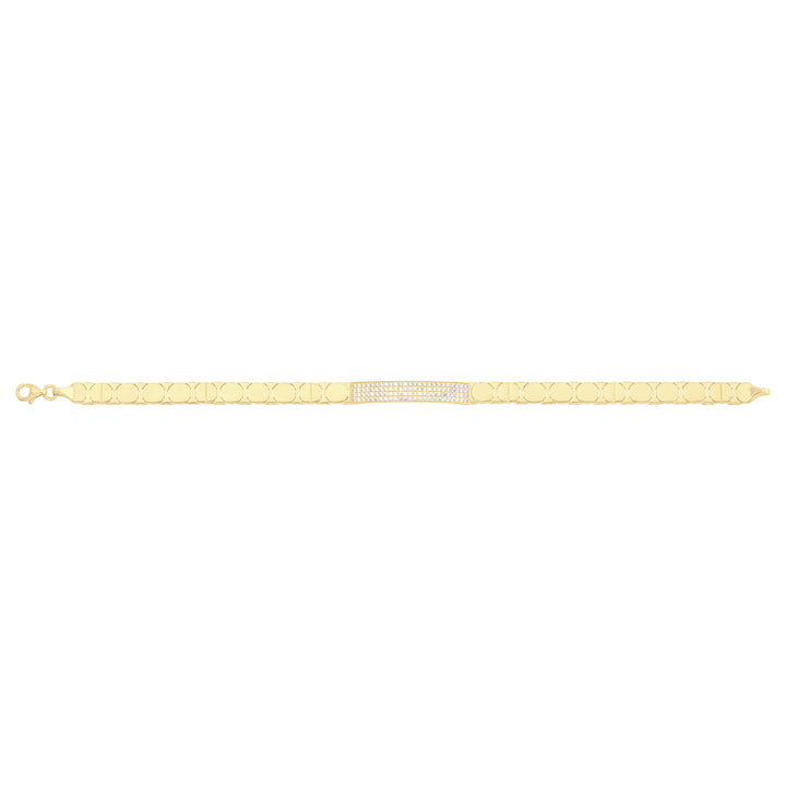 Solid gold id bracelet, 8.00 g — shown square on a plain background.