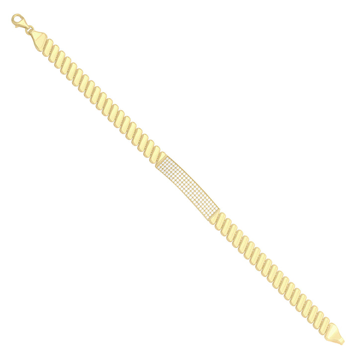 Solid gold id bracelet, 8.50 g — shown at an angle across the frame.