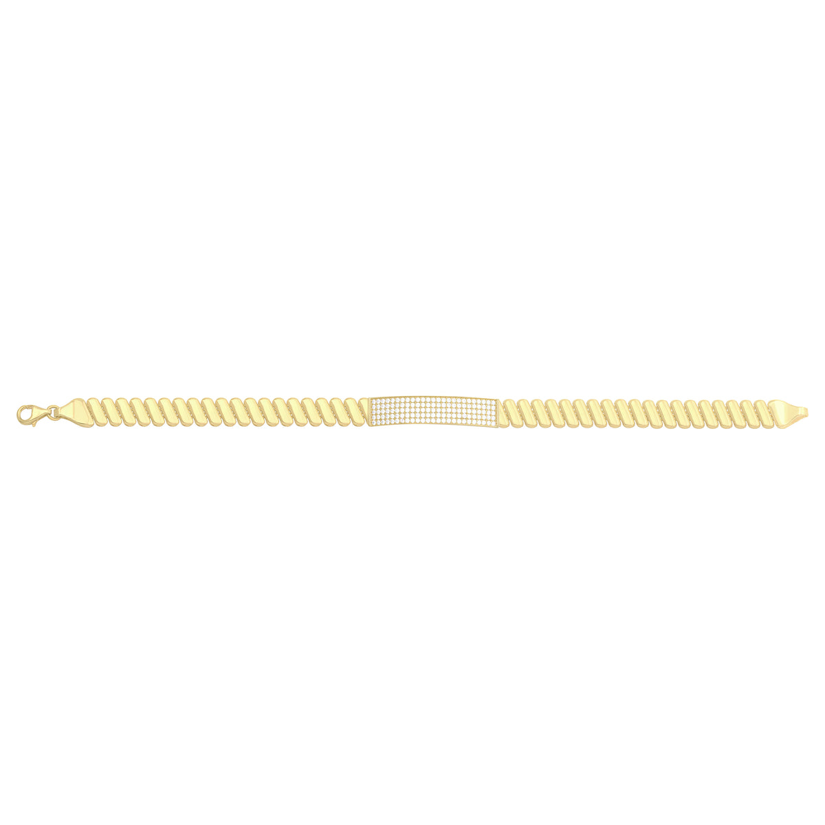 Solid gold id bracelet, 8.50 g — shown square on a plain background.
