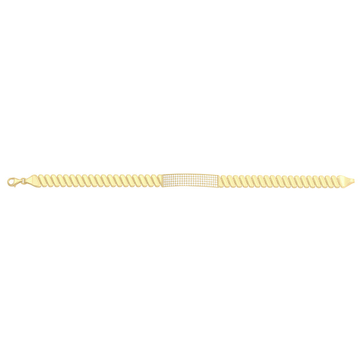 Solid gold id bracelet, 8.50 g — shown square on a plain background.